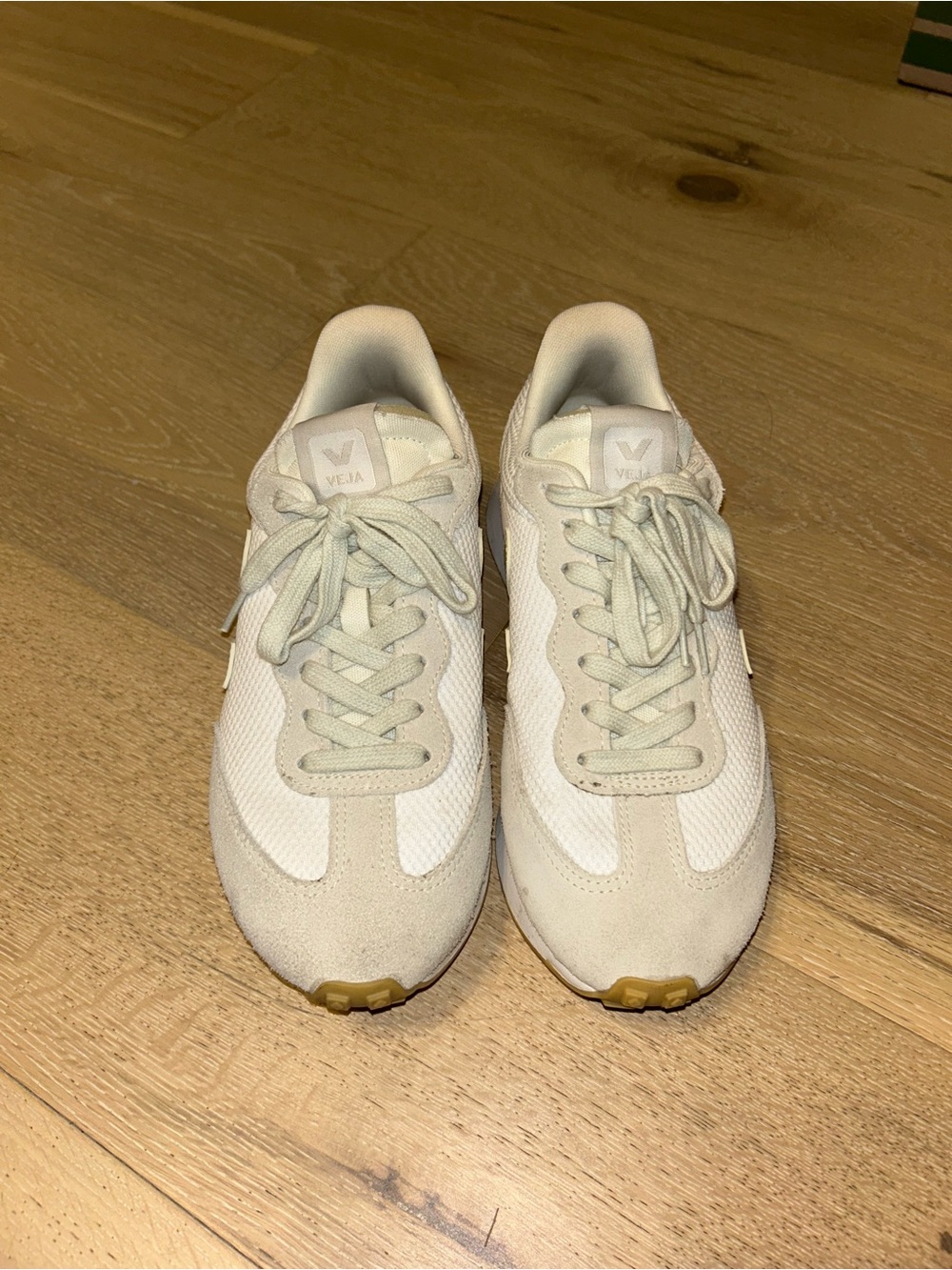 Veja Women’s White & Beige Retro Runner Sneakers - Picture 3 of 4